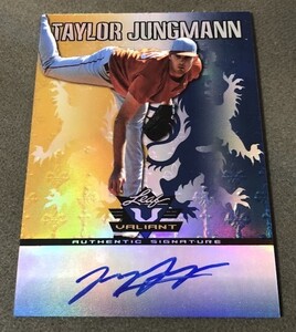 2011 LEAF VALIANT Taylor Jungmann RC Auto BLUE #/99 元巨人 来日外国人 テイラー・ヤングマン直筆サインカード