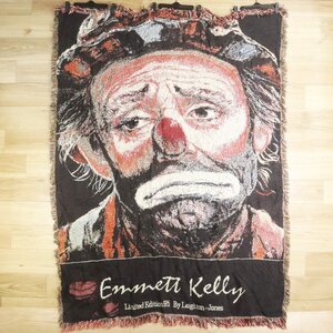 Z4I/O1.8-3　Emmett Kelly　エメット・ケリー　道化師　ピエロ　ラグ　マット　カーペット　ブランケット　タペストリー　テーブルクロス