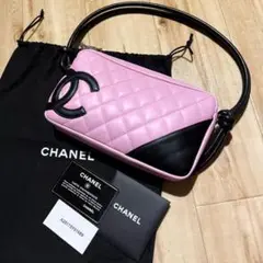 CHANEL カンボンライン ハンドバッグ レザー