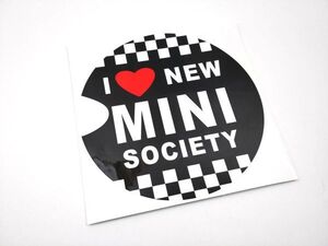 mini cooper countryman用 ステッカー オイルタンク ガソリン給油口 チェッカーフラッグ LOVE