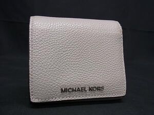 ■美品■ MICHAEL KORS マイケルコース レザー 二つ折り 財布 ウォレット 小銭入れ 札入れ メンズ レディース グレー系 DE9566