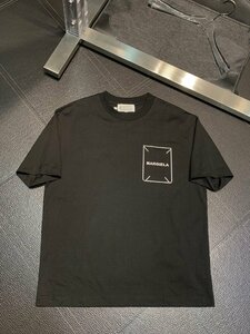 Maison Margiela マルタンマルジェラ　メンズ　Tシャツ　丸首　半袖　ロゴあり　M-3XL　サイズ選択可能　MM6　ブラック