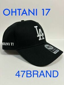 47BRAND OHTANI17 ロサンゼルス・ドジャース　大谷翔平　キャップ 黒　47ブランド　MVP DODGERS 被りやすい人気モデル　帽子　ユニフォーム