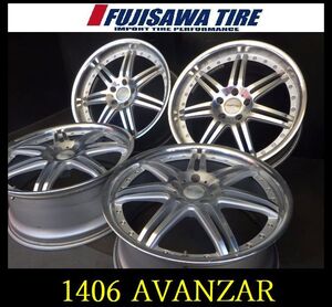 【1406】★T9108174◆AVANZAR ホイール◆19x9.5J/8.5J 5穴 PCD114.3 +40◆4本◆前後違い　アルファード　エルグランド など