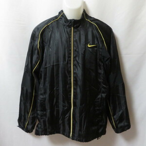 古着 メンズL NIKE/ナイキ 裏メッシュ ウインドブレーカージャケット フード ジップ スポーツ ブラック 467722-010