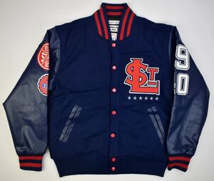 XL 二グロリーグ Negro League セントルイス スターズ STARS バーシティ Varsity スタジャン スタジアムジャンパー 紺 キルティング仕様