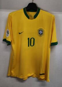 06W杯 ブラジル CBF(H)#10 ロナウジーニョ RONALDINHO 選手用半袖 NIKE正規 2006 ドイツW杯 X