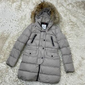 1円　美品　MONCLER FRAGON モンクレール フラゴン ダウンジャケット ベージュ ダウンコート 0サイズ　3898