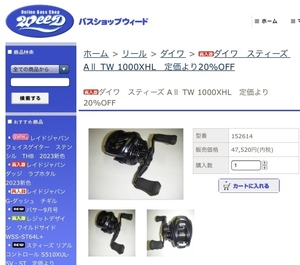 新品未使用 ダイワ スティーズAⅡ TW 1000XHL