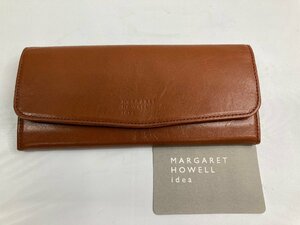 送料無料！長財布　小銭入れ付　牛革　明茶２　英国MARGARET　HOWELL★未使用格安！