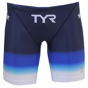 0040 ☆ 新品 未使用 水着 スパッツ 学生 ＴＹＲ グラデーション 青 Ｌサイズ