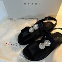 MARNI ビジュー リボン サンダル サイズ35