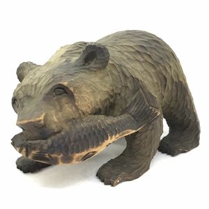 熊　木彫り　置物　人形　フィギュア　オブジェ　アンティーク　インテリア　民芸品 北海道 木彫りの熊 熊クマ 郷土玩具 熊の置物