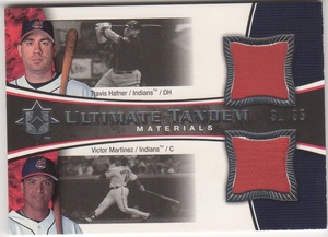 【TRAVIS HAFNER & VICTOR MARTINEZ(Cleveland Indians)】2006 UD Ultimate Collection Tandem Materials Patch [31/35] 