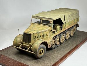 ☆完成品☆ タミヤ 1/35 ドイツ 18トン重ハーフトラック FAMO レジン製幌付き