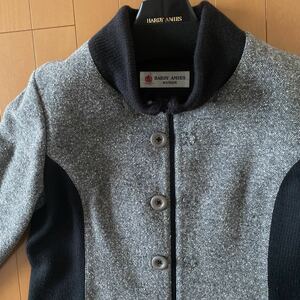 高島屋購入品!!!!!HARDY AMIES ツィード風な異素材切り替えのお洒落な素敵なジャケットです。ゆうパック送料込みです。