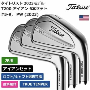 ★新品★送料無料★ タイトリスト Titleist T200 アイアン 6本セット #5-9， PW (2023) TRUE TEMPER 右利き用