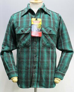 Warehouse (ウエアハウス) Lot 3104 FLANNEL SHIRTS / フランネルシャツ C柄 未使用品 グリーン size S