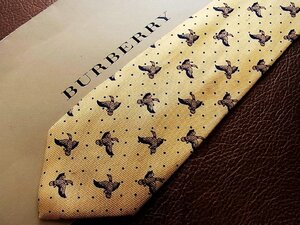 ★並品★4R00087【BURBERRY】バーバリー「鳥 動物 ドット 柄」ネクタイ