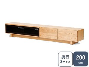 日本製 オーク ブラックガラス TVボード テレビボード TV台 テレビ台 200 新品 一部地域除く送料無料