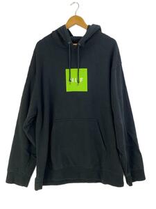 HUF◆エッセンシャルズボックスロゴパーカー/XXL/コットン/BLK/プリント