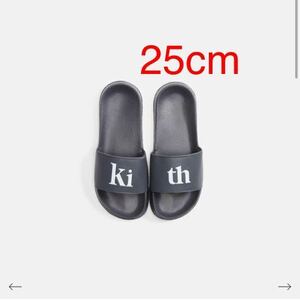 【新品】25cm Kith Gradient Serif Summer Slides - Monsoon キス サンダル グレー