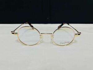 Yohji Yamamoto ヨウジ ヤマモト メガネフレーム YY1309 004 伊達眼鏡 未使用 美品 ラウンド ゴールドカラー