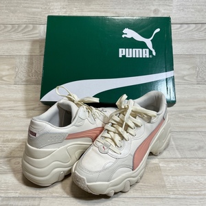 PUMA/プーマ/PULSAR WEDGE WNS CN FS/パルサーウェッジ ウィメンズ/厚底スニーカー/ホワイト×ピンク/392711-02/24.5cm