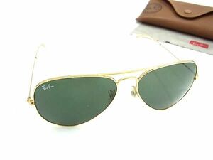 1円 ■美品■ Ray-Ban レイバン LO205 58□14 3N アビエーター サングラス 眼鏡 メガネ ゴールド系クリアブラック系 BL3438