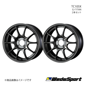 WedsSport/TC105X フィット/フィットアリア GD1/2/3/4/5/6/7/8/9 アルミホイール2本セット【17×7.5J 4-100 INSET38 EJ-TITAN】0073668×2