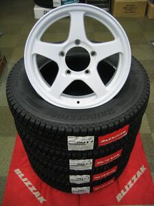 ジムニー ブリヂストン 国産 スタッドレス ブリザック DM-V3 ＆ アルミホイール ホワイト 175/80R16 新品 4本 2024年製 個人宅も 送料無料