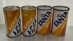 当時物　ファンタ　アップル　350ml　未開栓　缶　4本　検：80年代　空き缶　ビンテージ　昭和レトロ　コカ・コーラ