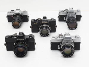 ★訳あり大特価★ MF MINOLTA ボディ＆レンズ 5台セット SRT / SRT101 / X-7 #TA6463