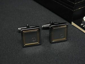 ■美品■ dunhill ダンヒル カフスボタン カフリンクス アクセサリー 紳士 メンズ シルバー系×ゴールド系 DE6042