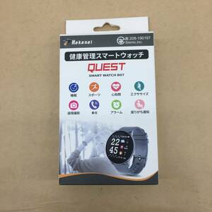 △【T552】おそらく未使用品『Hokonui　健康管理スマートウォッチ　QUEST　SMART WATCH　B07　GY』△