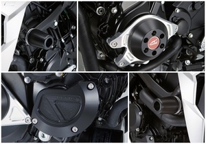 アグラス(AGRAS)　GSX-S750 ABS　レーシングスライダー　4点セット！　クランクタイプ+ジェネレーターCタイプ＋フレームタイプ