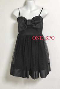 美品 ONE SPO ミニドレスワンピース 黒 M