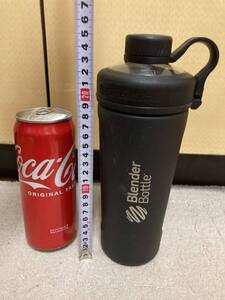 YK-6005 ※難あり 中古品 blender bottle ブレンダーボトル シェイカータンブラー水筒 金属製 ステンレス系 約25cm×約7cm 24oz 約700ml