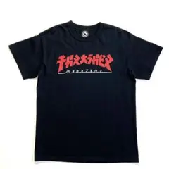 THRASHER Tシャツ M 黒 赤 白