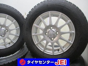 14インチ アイスナビ6 185/70R14 5.5J+52 100 フリード 中古スタッドレスタイヤアルミホイール【4本セット】 送料無料(SA14-3929）