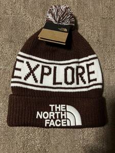 ノースフェイス　Retro TNF Pom Beanie brown