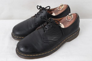 ドクターマーチン UK8/26.5cm～27.0cm/3ホール 黒 ブラック レザー ブーツ メンズ DR.Martens 中古 古着 SALE dm3442