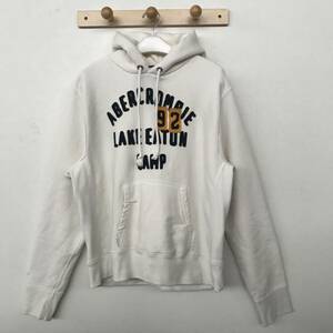 Abercrombie & Fitch アバクロンビー＆フィッチ メンズ エビーウエイト ダメージ加工 スウェットパーカー 良品 size M/XL