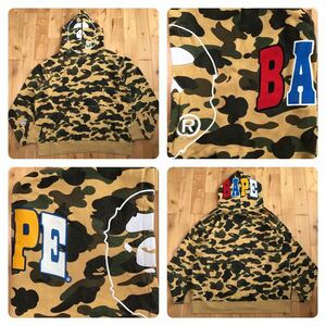 ★2XL★ APE HEAD LOGO プルオーバー パーカー 1st camo yellow a bathing ape BAPE pullover hoodie エイプ ベイプ XXL m58