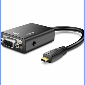 ミニHDMI-VGAコンバーター用1080Pゴールドメッキ（オスからメス）、3.5mmオーディオジャック、ラップトップ、タブレット、スマホ