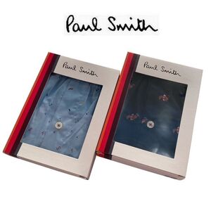 ★新品 定価合計6,160円 Paul Smith ポールスミス トランクス 2枚セット L 下着 アンダーウエア インナーウエア パンツ サックス ネイビー