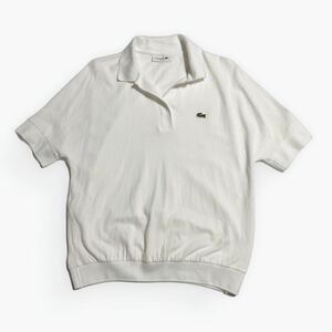 LACOSTE ☆ 着心地抜群◎ ポロシャツ ドルマンスリーブ 半袖 ホワイト 白 S 春夏 綺麗め 大人カジュアル 人気 定番 ラコステ■SAP273