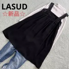 ☆新品☆LASUD ラシュッド キャミワンピース　黒　９号