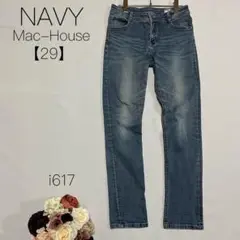 NAVY 【29】 マックハウス デニムパンツ ジーンズ スキニー ストレッチ