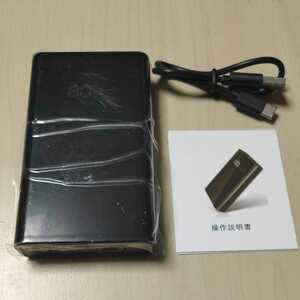 ◎モバイルバッテリー 10000mah 大容量 残量表示 2USB出力ポート PSE認証済 バッテリー ライト付き ブラック